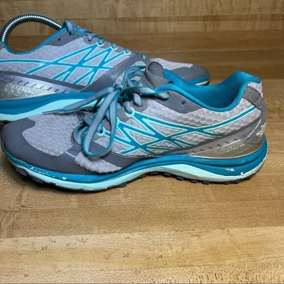 North Face Ultra TR Running Shoes Vibram hiking Athletic Sneakers Size 6 Blue - Picture 8 of 11